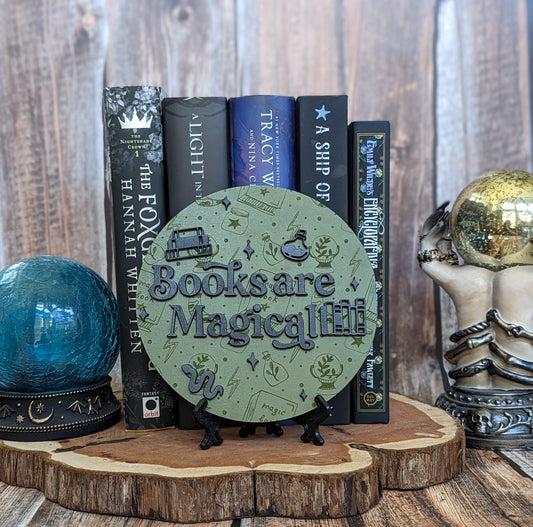 Books Are Magical | Bookshelf Sign - Quill & Cauldron