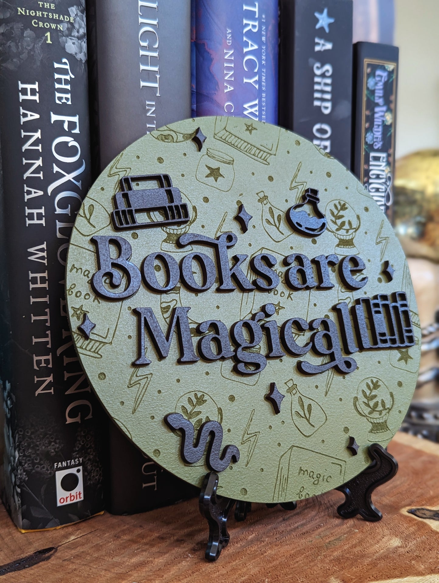 Books Are Magical | Bookshelf Sign - Quill & Cauldron