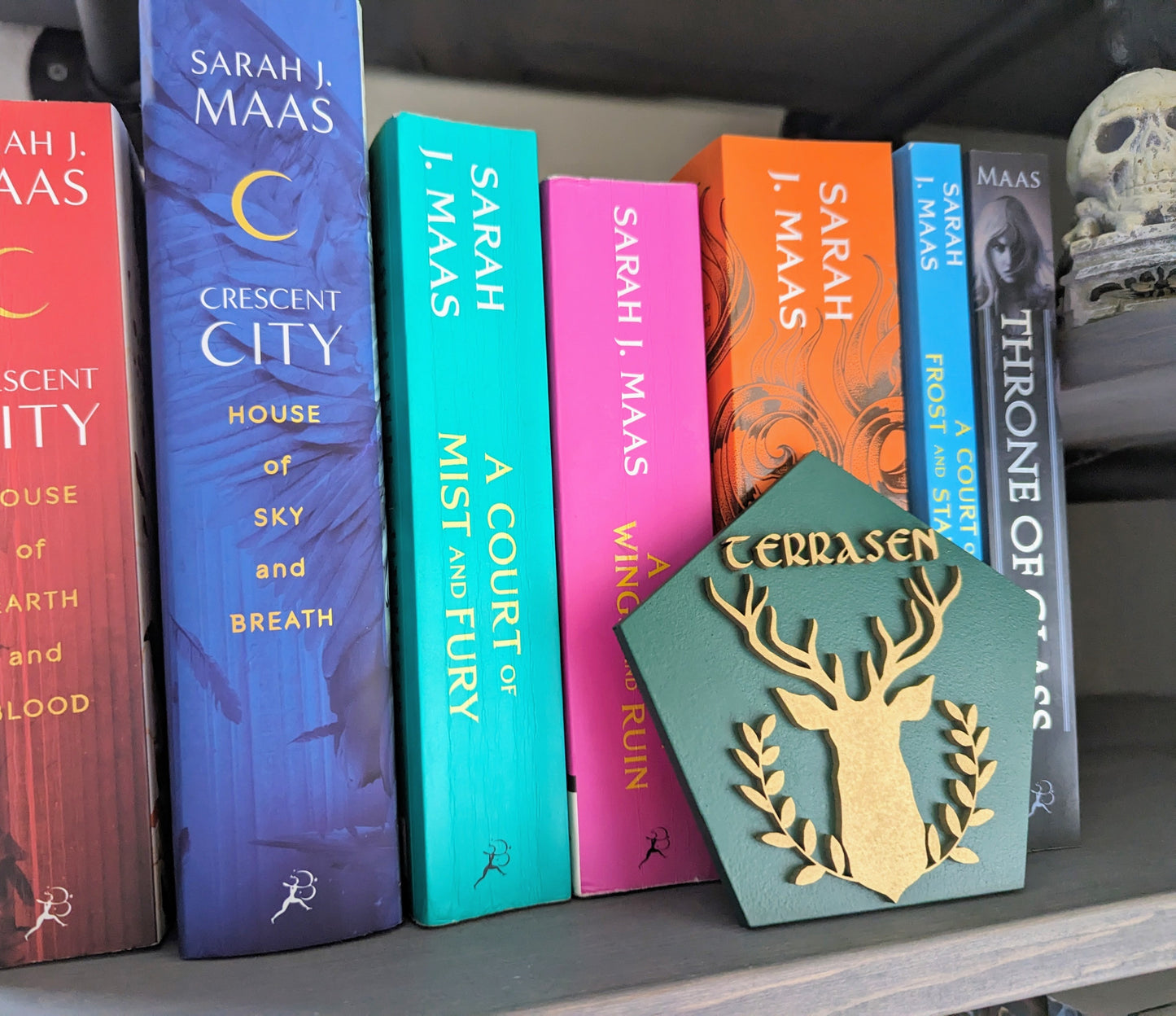 Terrasen | Licensed Throne of Glass Bookshelf Sign - Quill & Cauldron