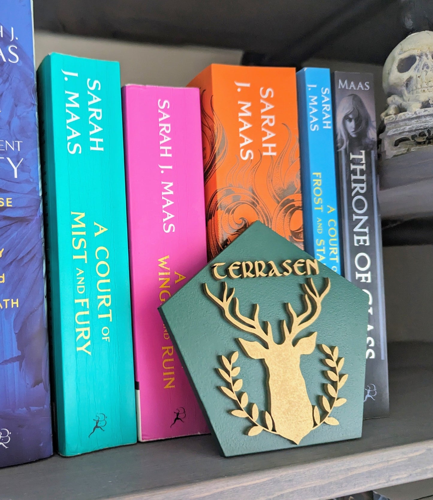 Terrasen | Licensed Throne of Glass Bookshelf Sign - Quill & Cauldron