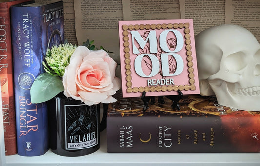 Mood Reader | Wooden Bookshelf Sign