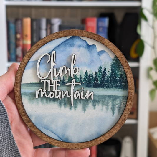 Climb the Mountain | Licensed ACOTAR Bookshelf Sign
