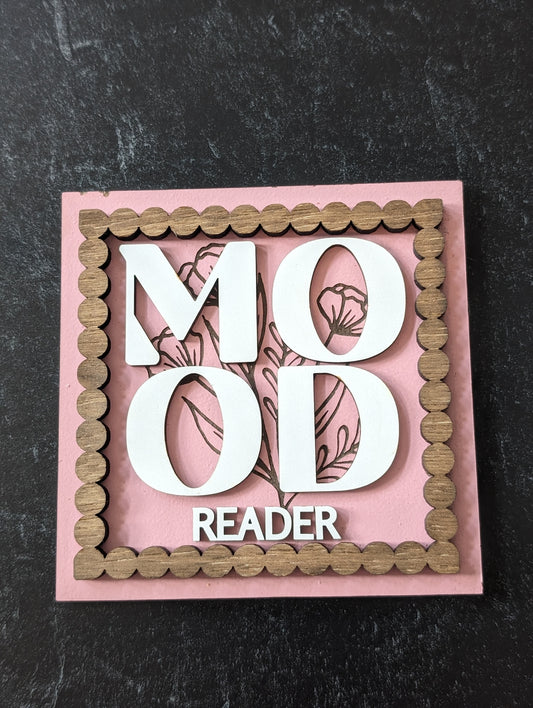 Oopsie Mood Reader | Wooden Bookshelf Sign