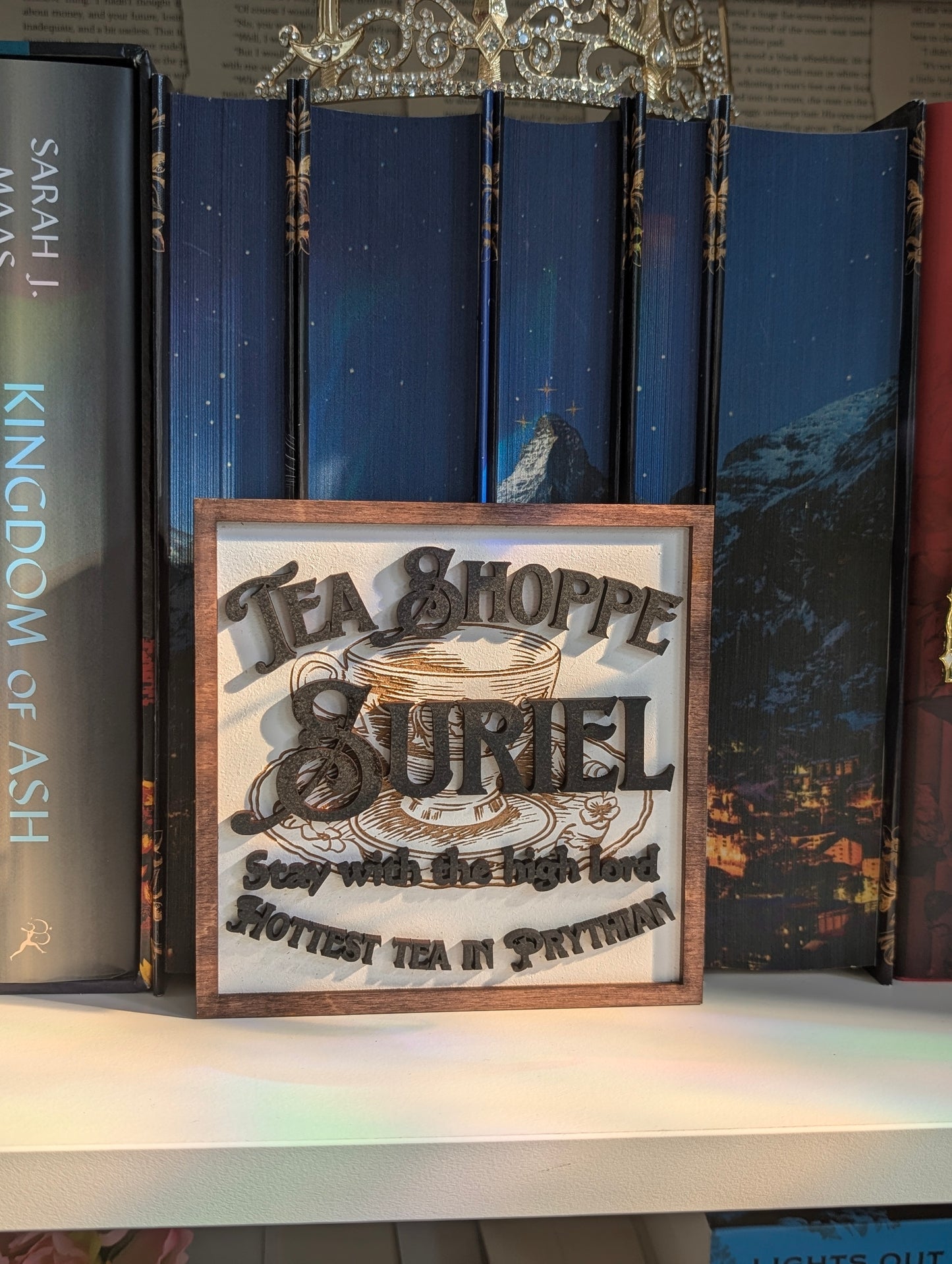 The Suriel Tea Shoppe | Licensed ACOTAR Bookshelf Sign