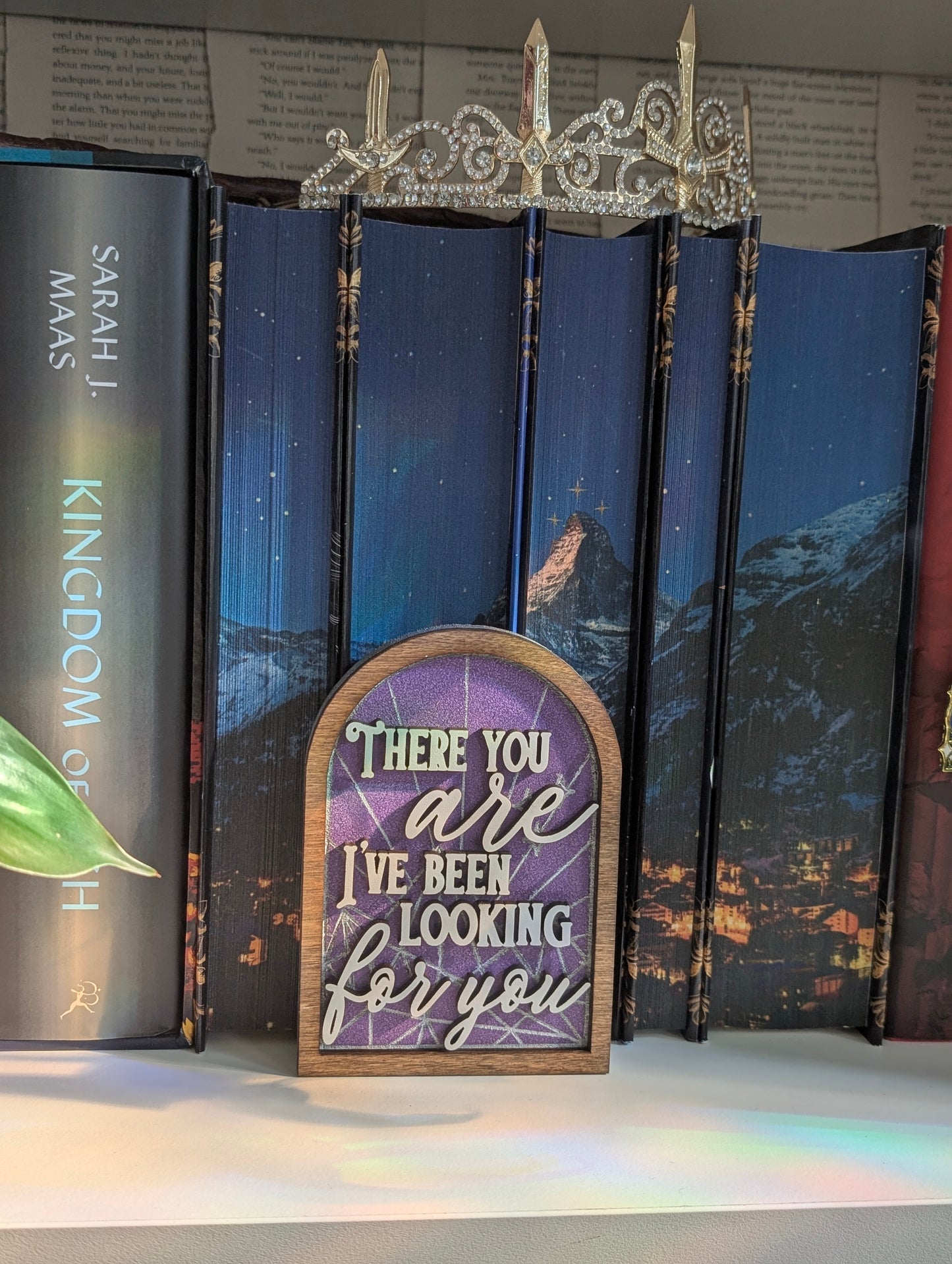 There you are I've been looking for you | Licensed ACOTAR bookshelf sign