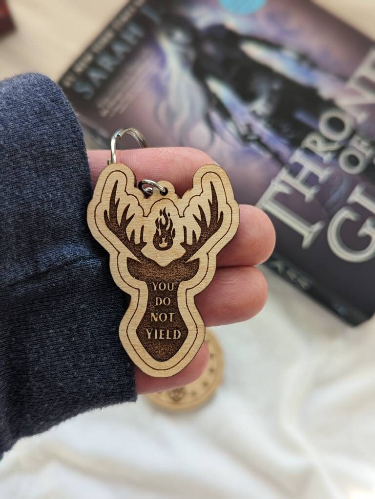 Licensed Throne of Glass wooden keychain - Quill & Cauldron