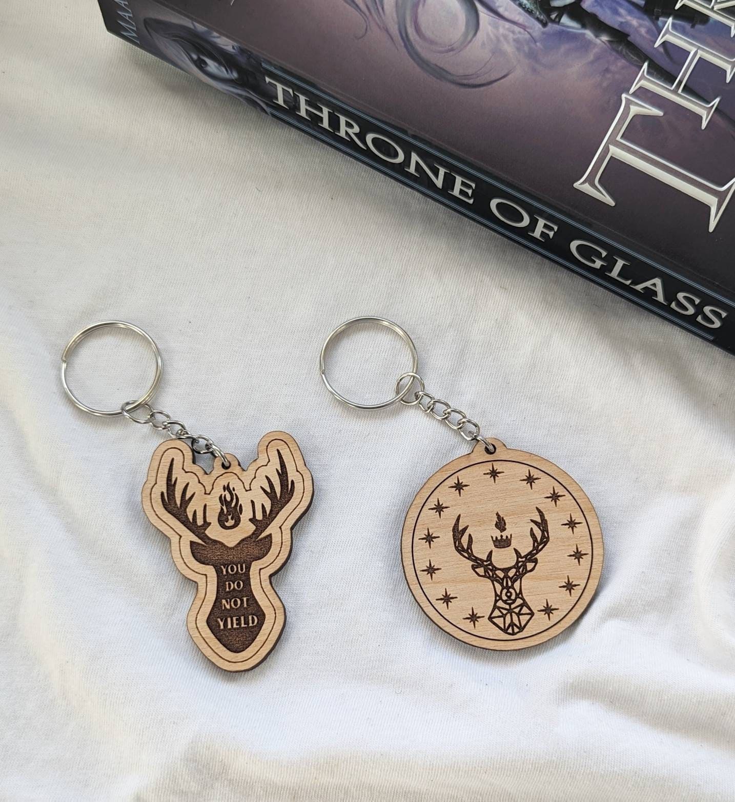 Licensed Throne of Glass wooden keychain - Quill & Cauldron