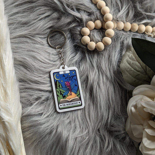 The Romantasy Tarot Card | Acrylic Keychain - Quill & Cauldron