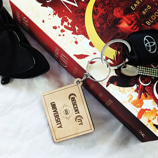 Crescent City University | Wooden keychain Officially Licensed - Quill & Cauldron