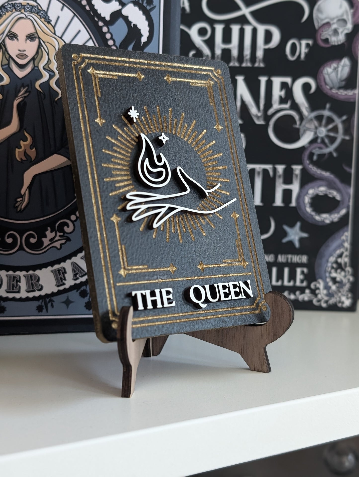 The Queen Tarot Card | Licensed Whitney Dean Bookshelf Sign