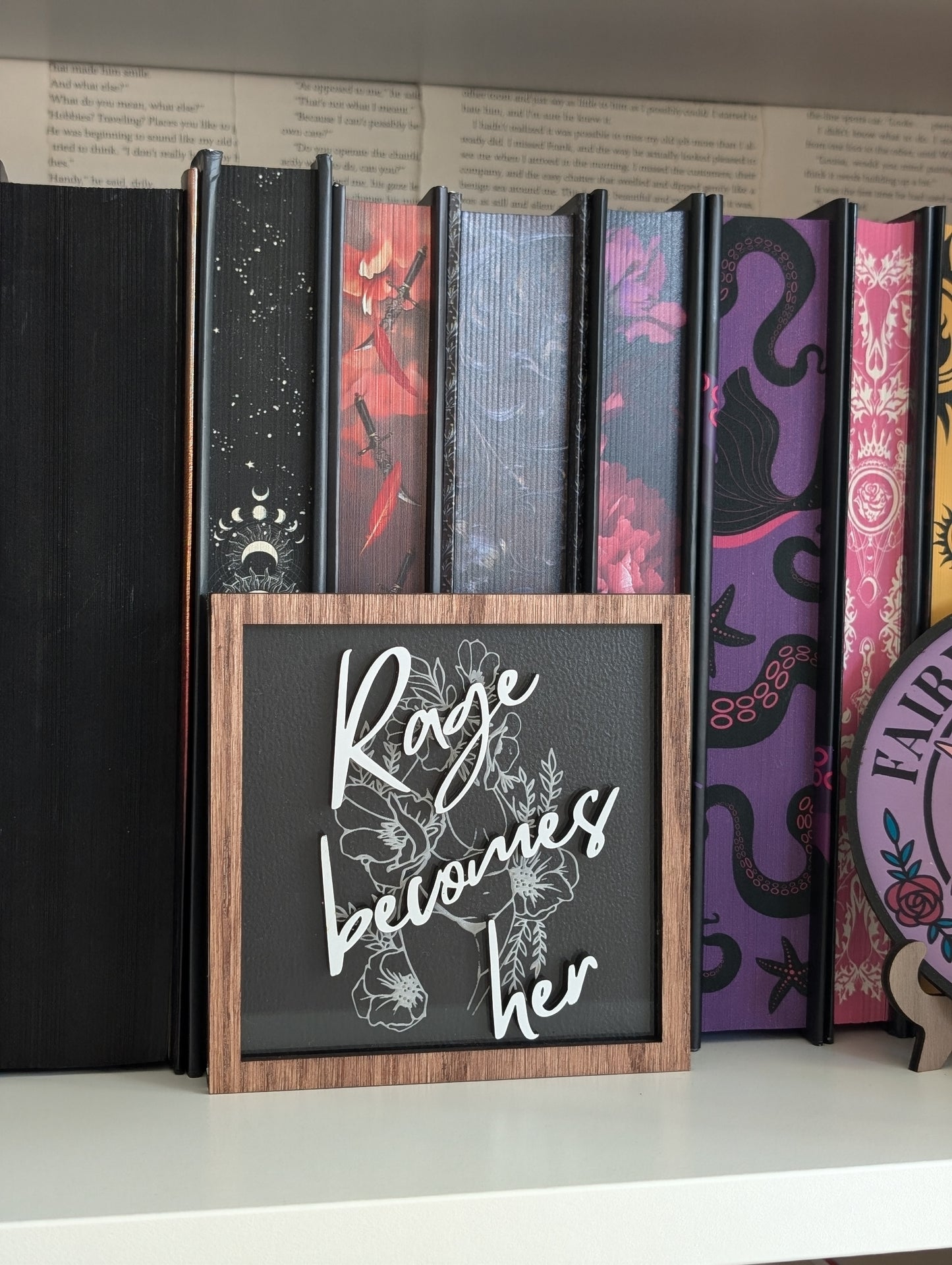 Rage Becomes Her | Bookshelf Sign