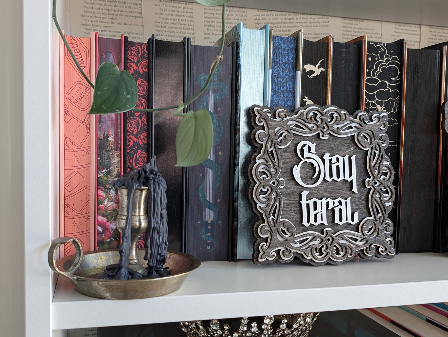 Stay Feral | Bookshelf Sign