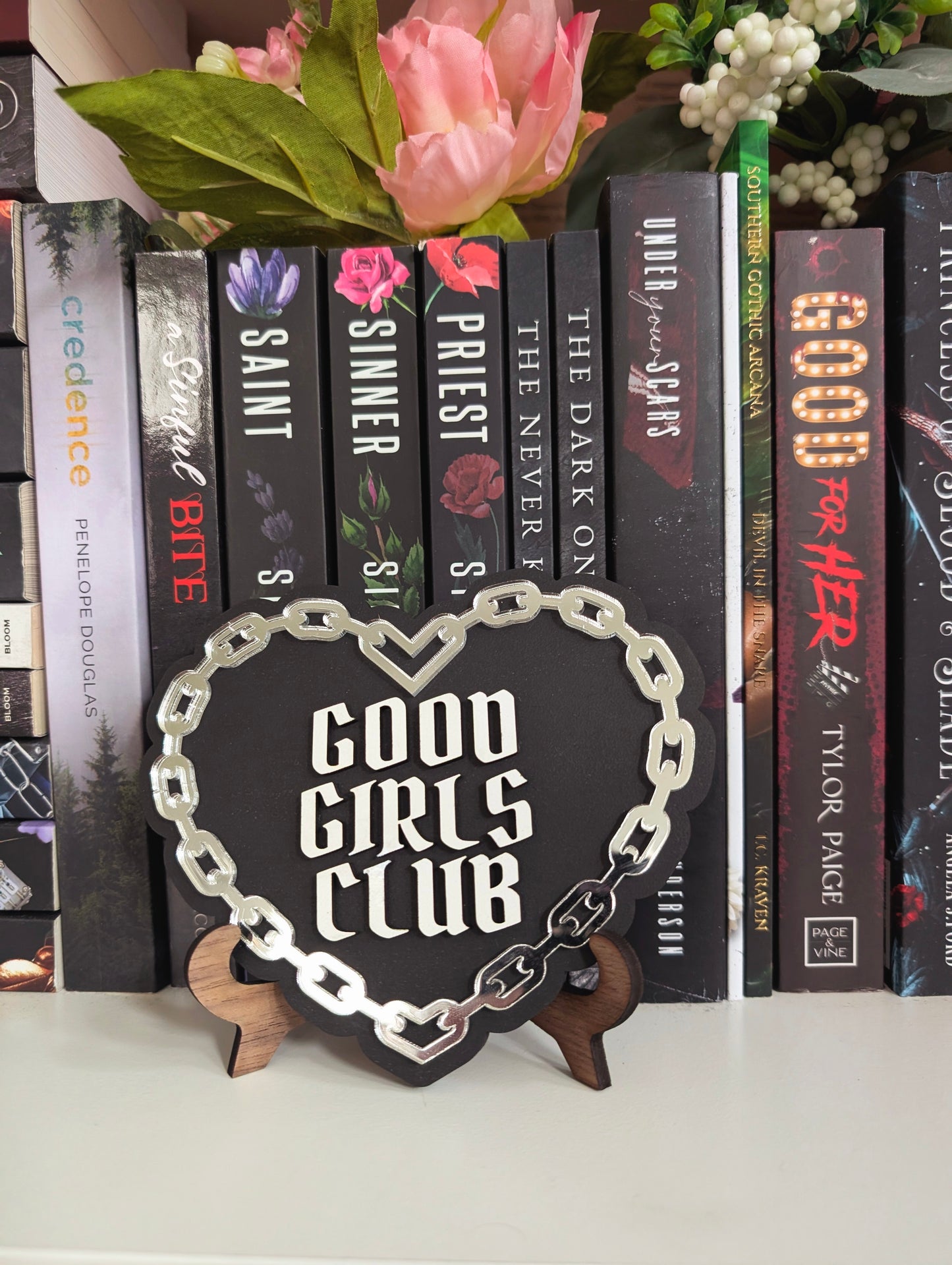 Good Girls Club Bookshelf Sign
