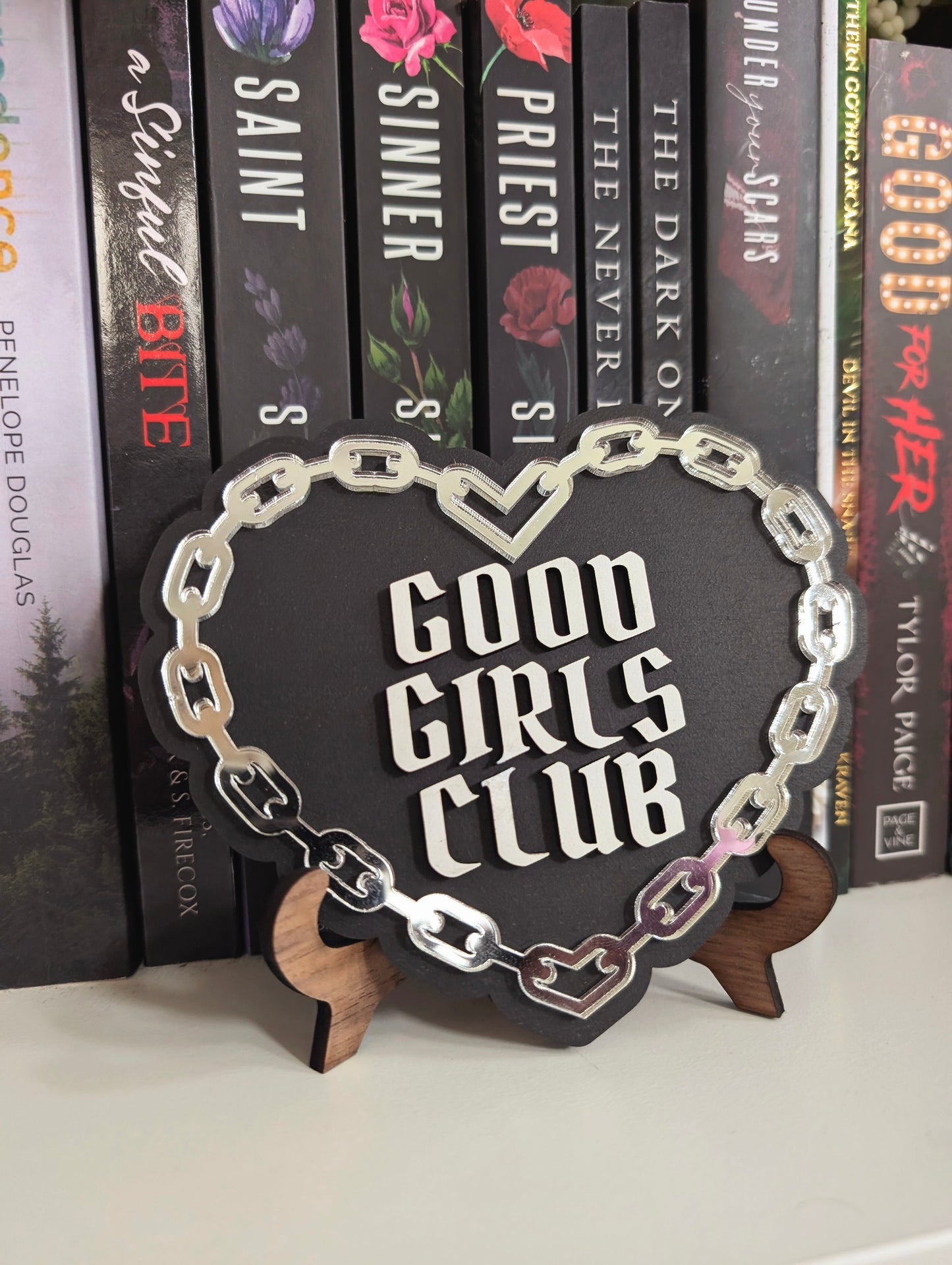 Good Girls Club Bookshelf Sign