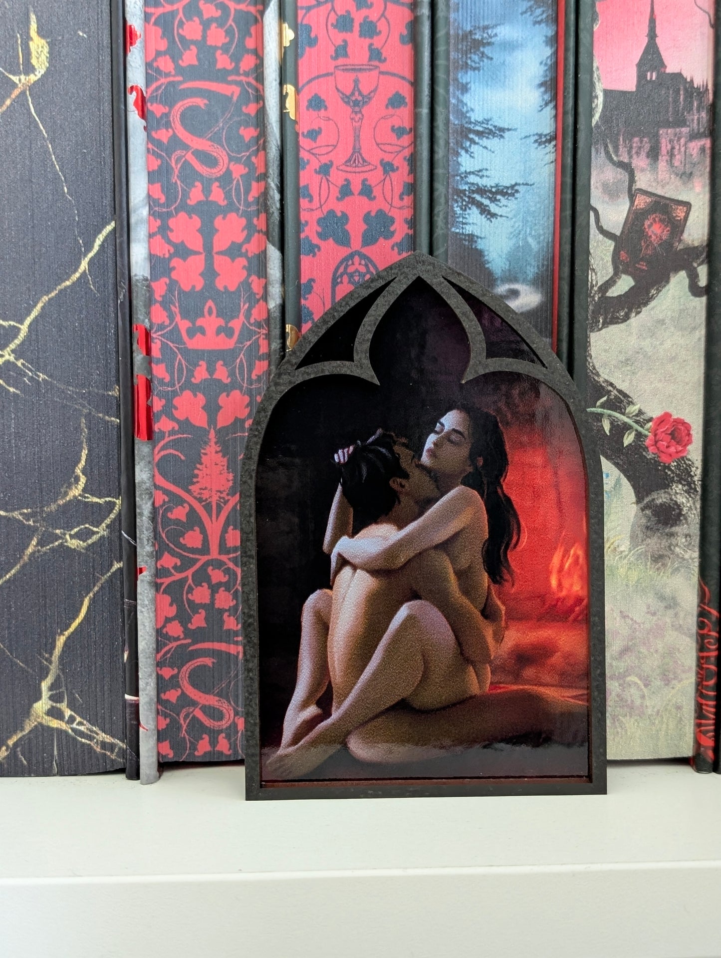 One Dark Window Illustrated Bookshelf Sign