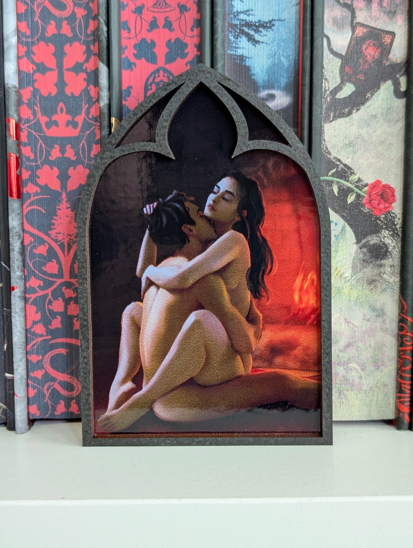 One Dark Window Illustrated Bookshelf Sign