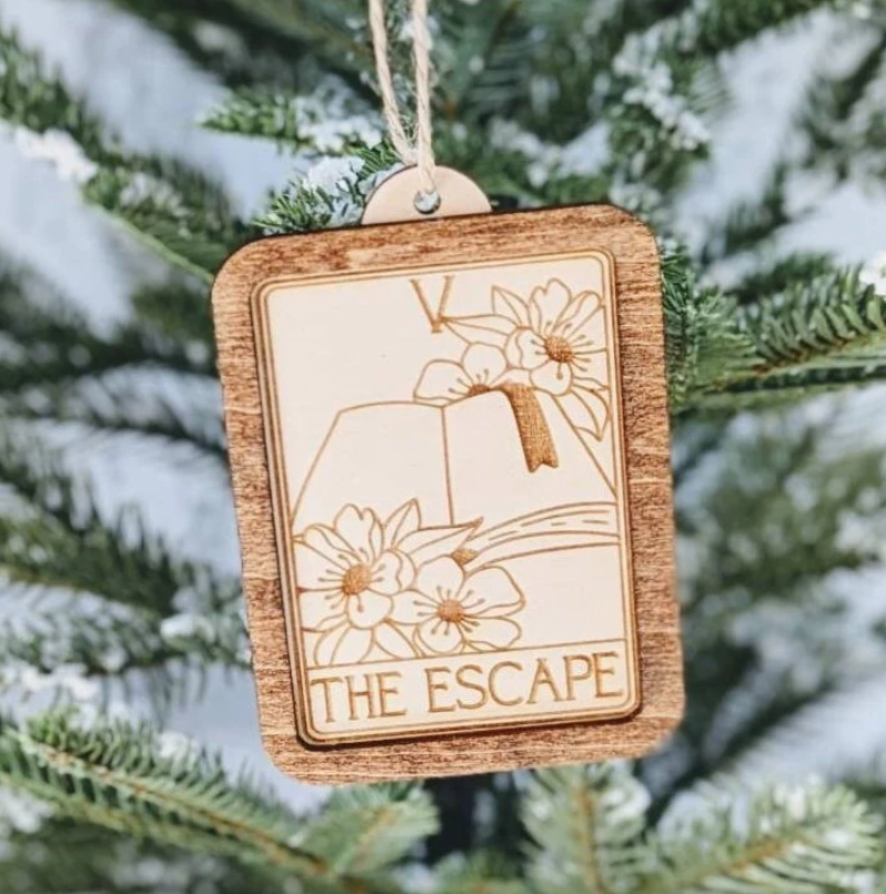 Bookish Tarot Card Holiday Ornaments