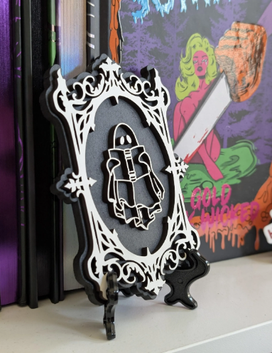Reading Ghost Spooky Collection Bookshelf Sign