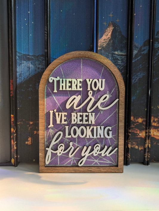 There you are I've been looking for you | Licensed ACOTAR bookshelf sign