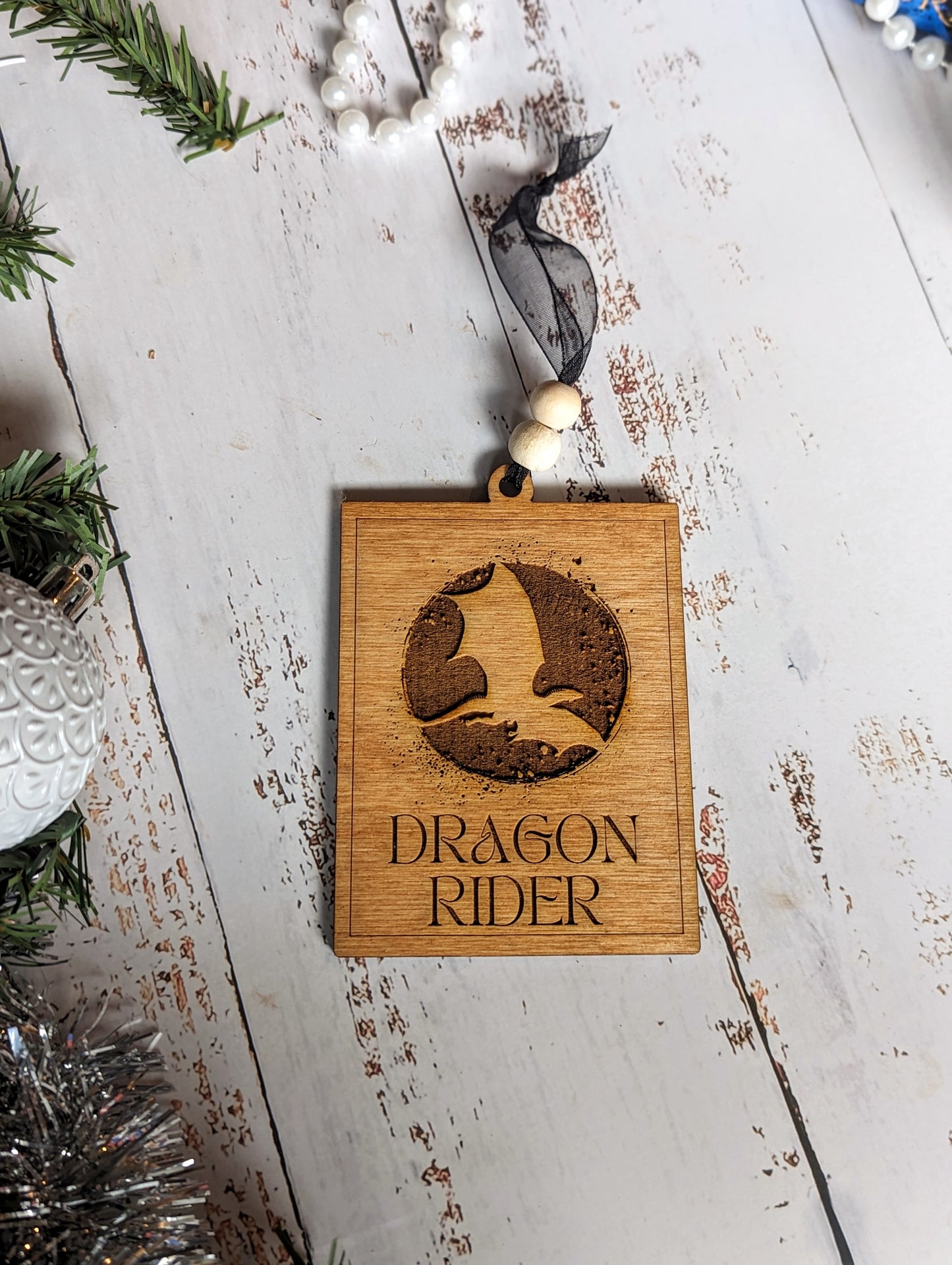 Dragon Rider Bookish Christmas Holiday Ornament - Quill & Cauldron