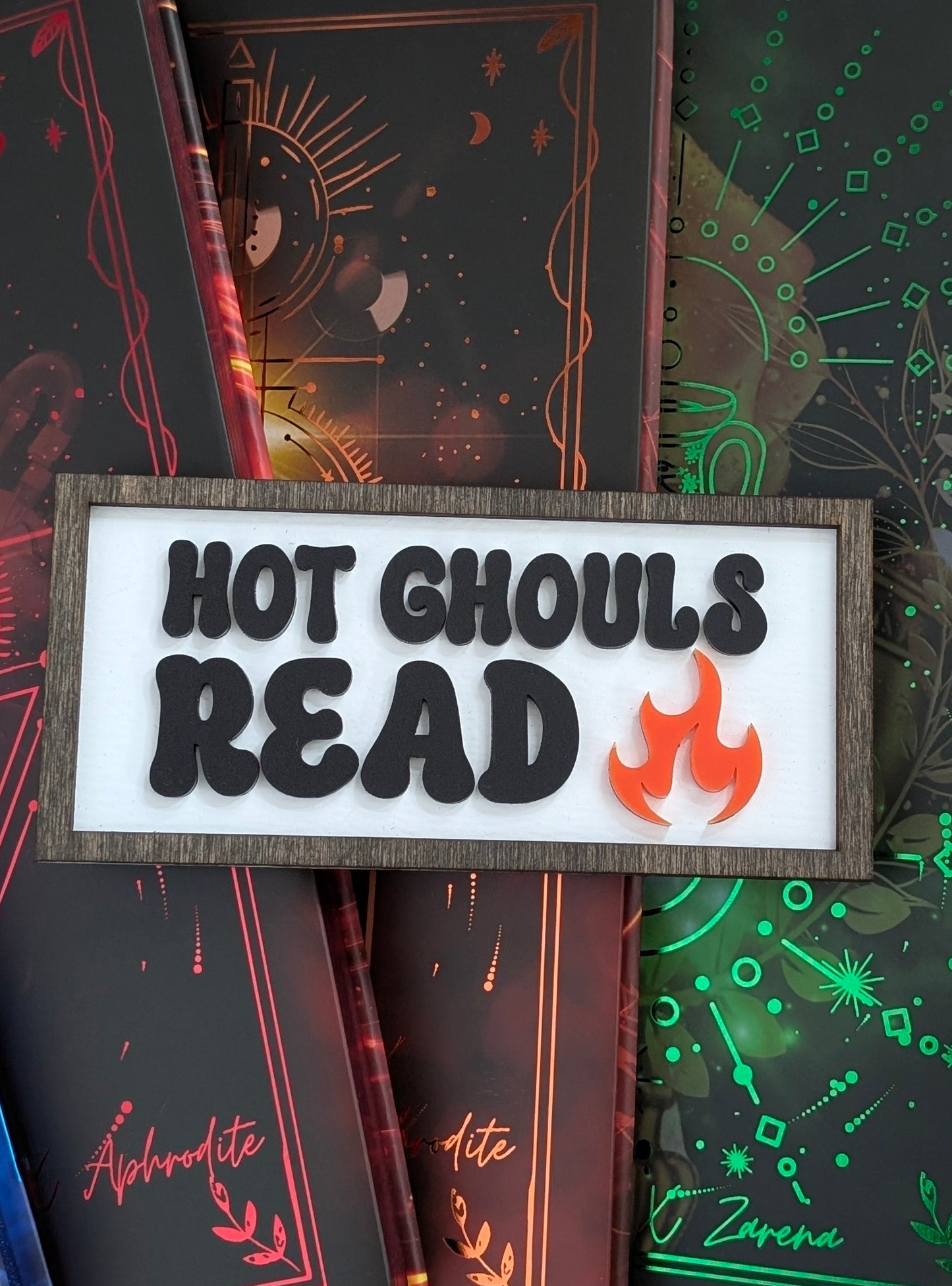 Hot Ghouls Read Bookshelf Sign