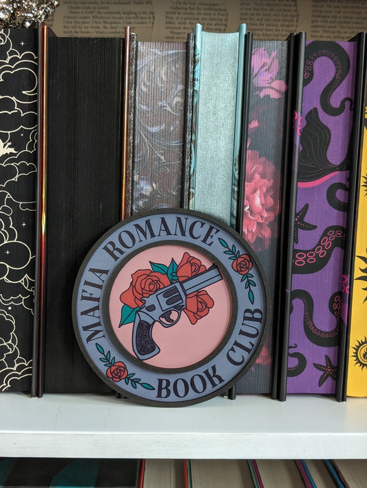 Mafia Romance Book Club | Wooden Bookshelf Sign