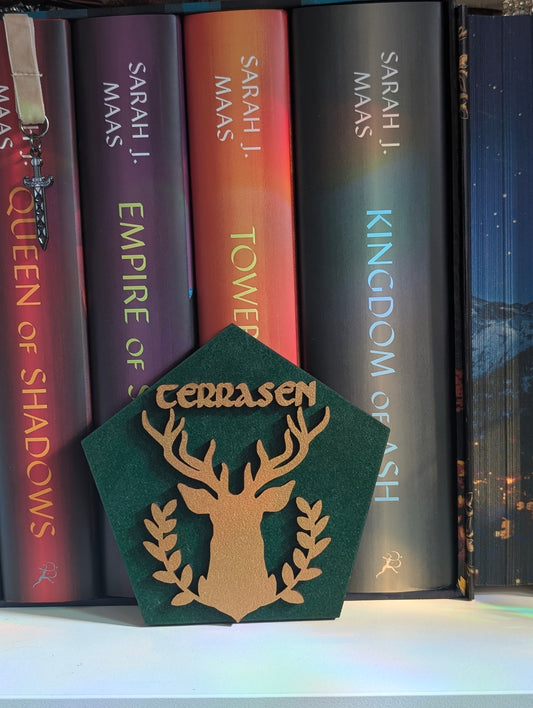 Terrasen | Licensed Throne of Glass Bookshelf Sign