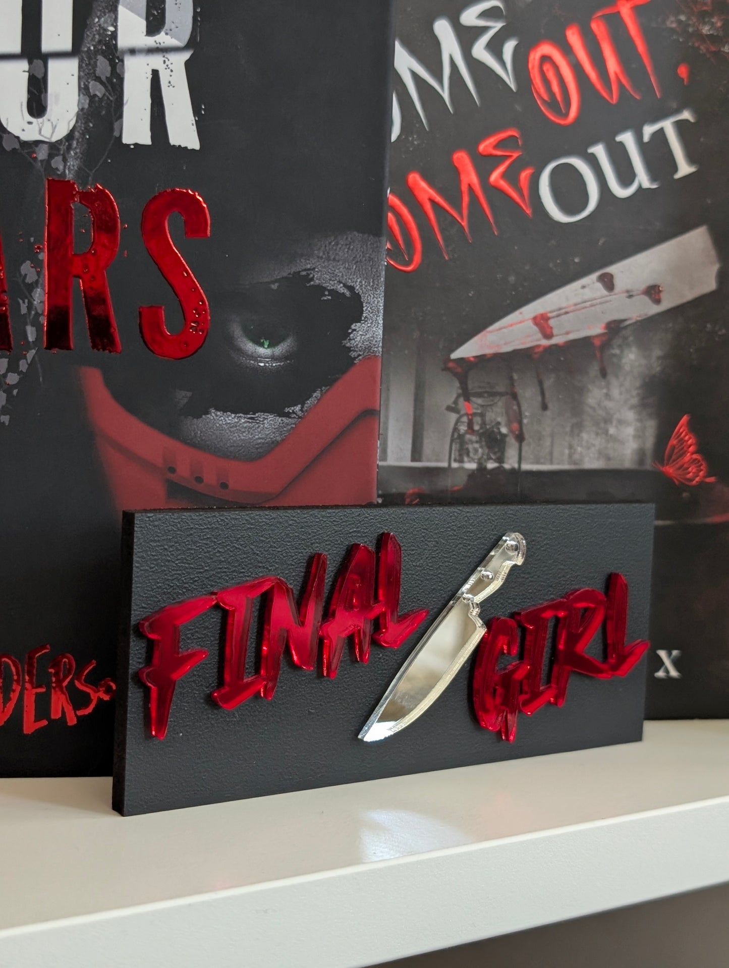 Final Girl Spooky Collection Bookshelf Sign