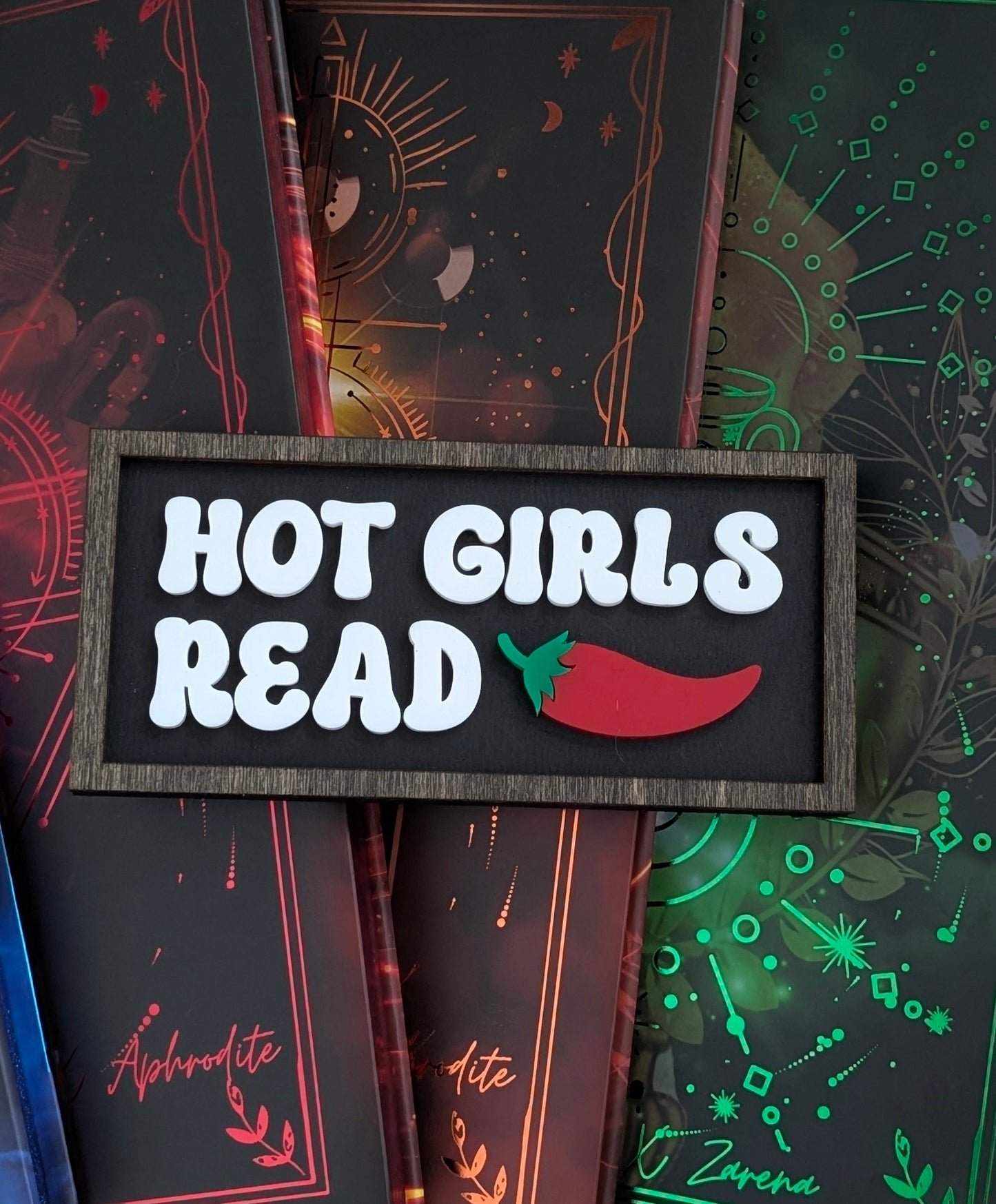 Hot Ghouls Read Bookshelf Sign