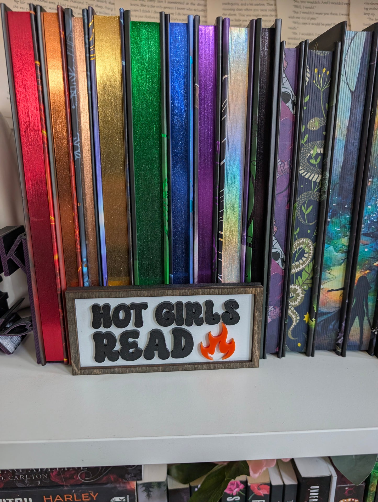Hot Ghouls Read Bookshelf Sign