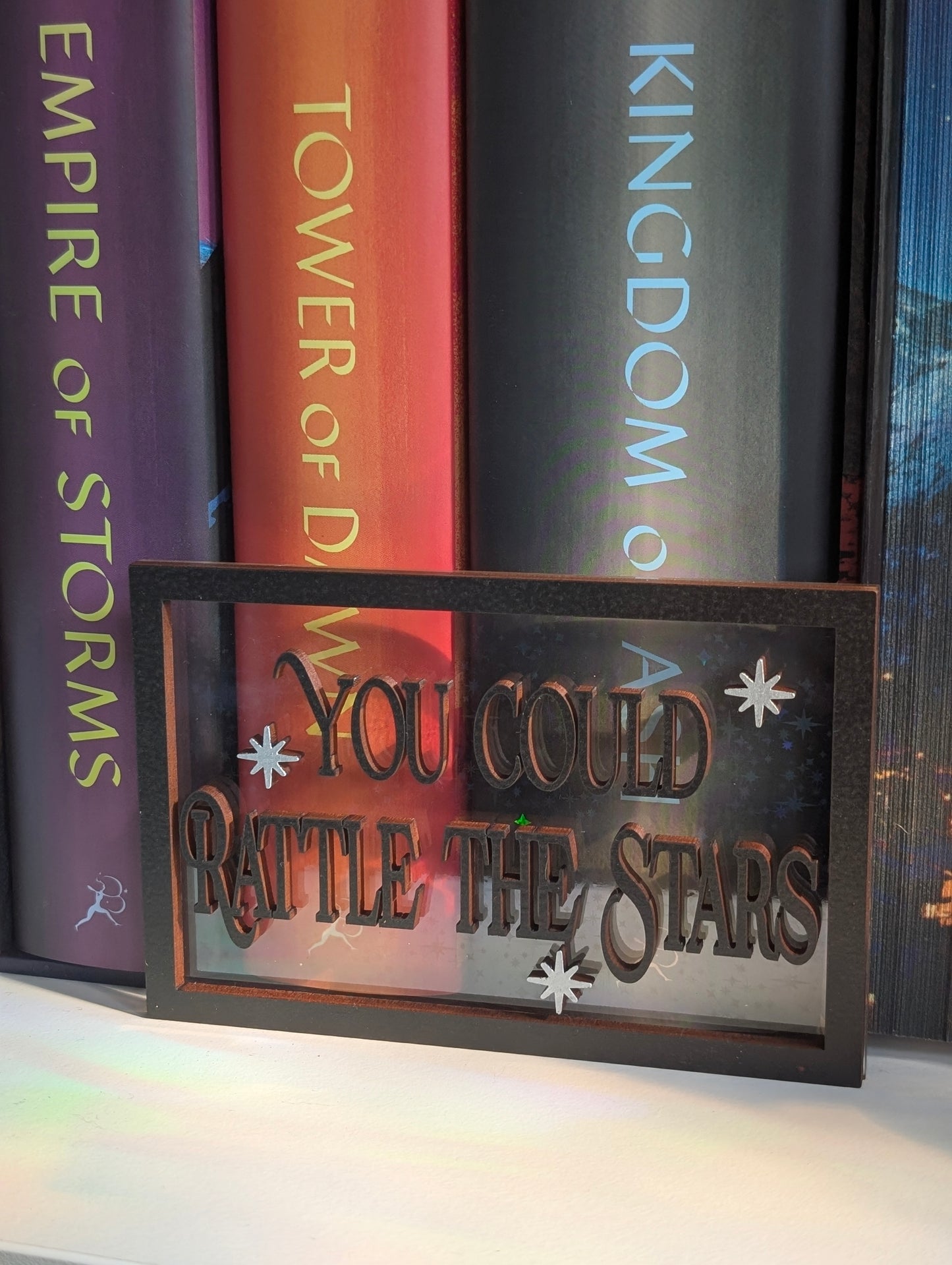 Rattle The Stars | Licensed Throne of Glass Bookshelf Sign
