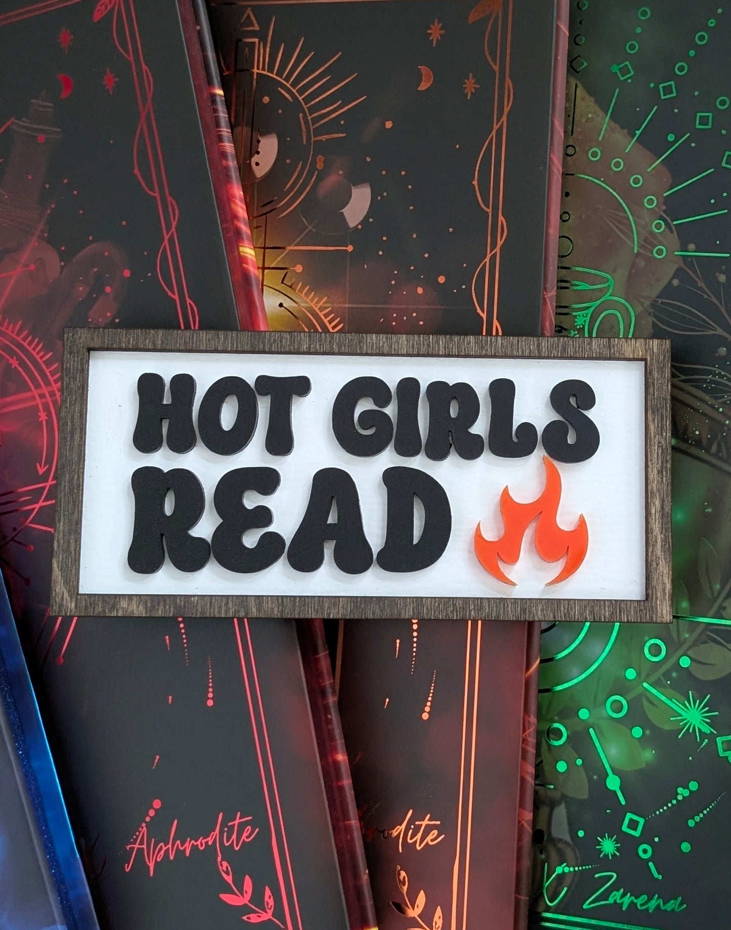 Hot Ghouls Read Bookshelf Sign