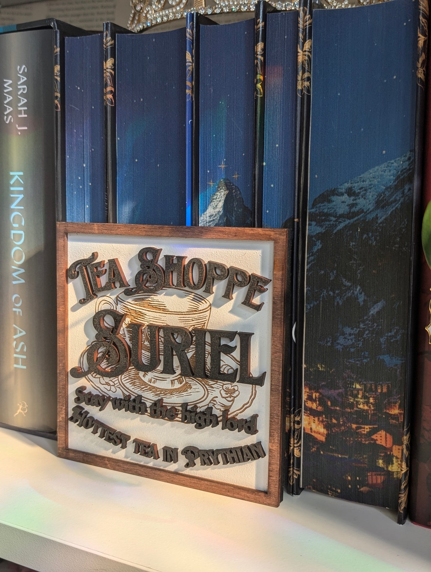 The Suriel Tea Shoppe | Licensed ACOTAR Bookshelf Sign