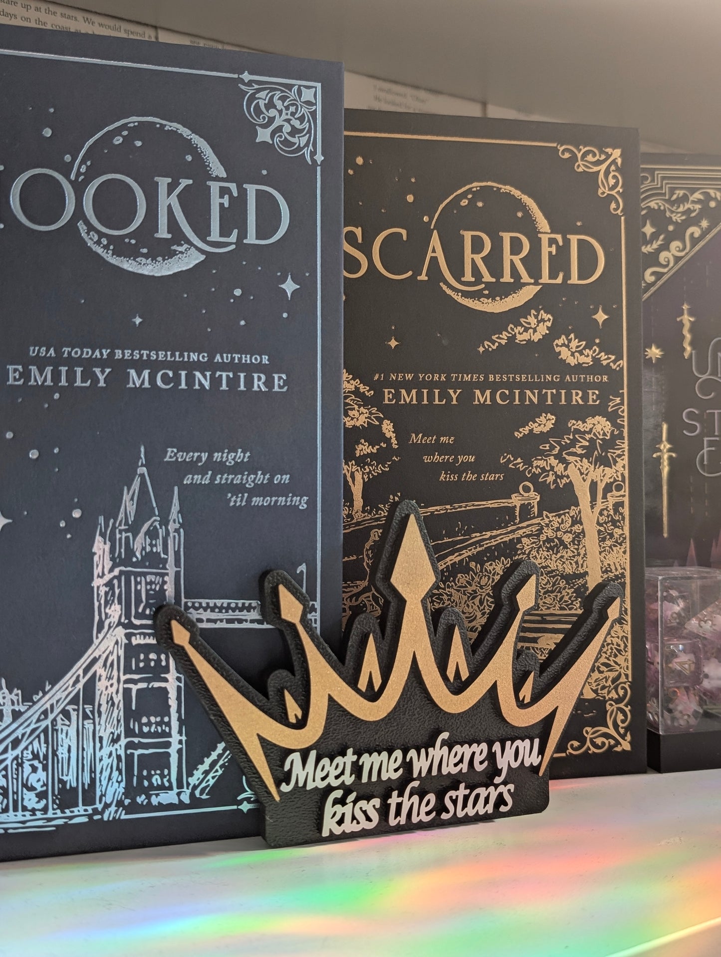 Meet Me Where You Kiss the Stars | Licensed Emily McIntire Bookshelf Sign