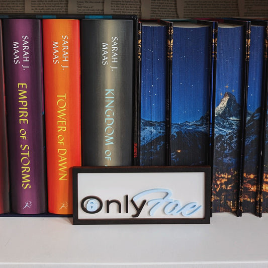 OnlyFae | Wooden Bookshelf Sign