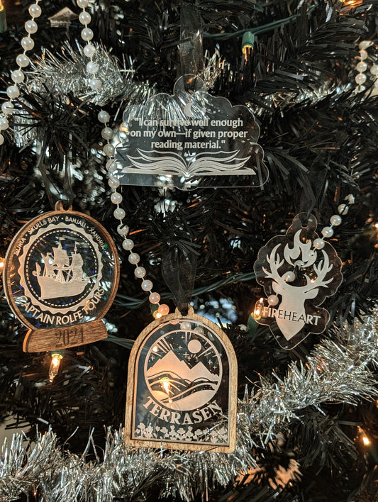 Throne of Glass Officially Licensed Acrylic Holiday Ornaments