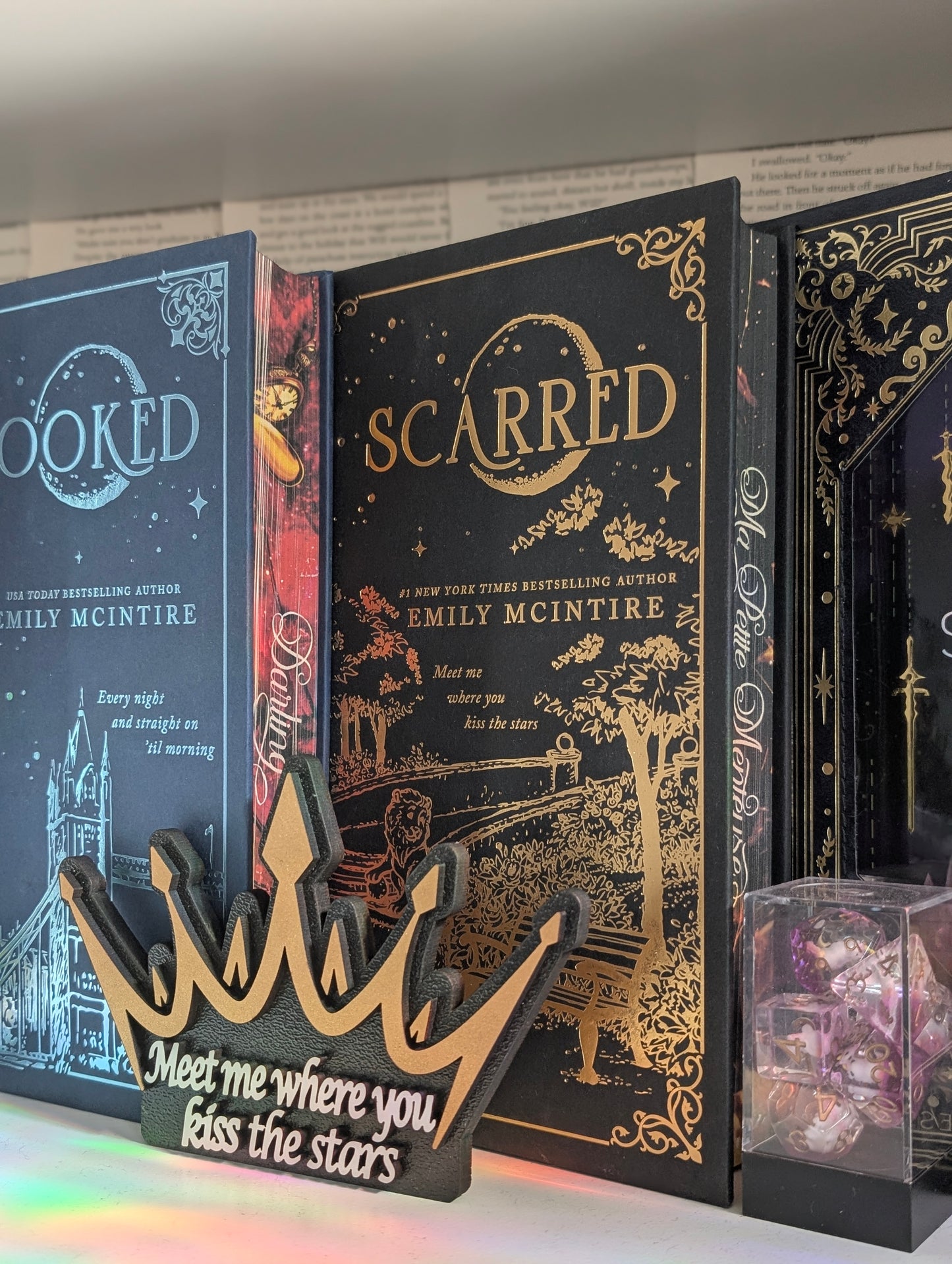 Meet Me Where You Kiss the Stars | Licensed Emily McIntire Bookshelf Sign