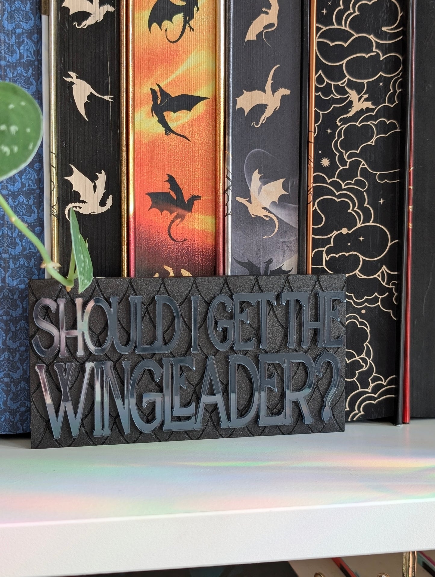 Should I Get The Wingleader |  Licensed Fourth Wing Bookshelf Sign