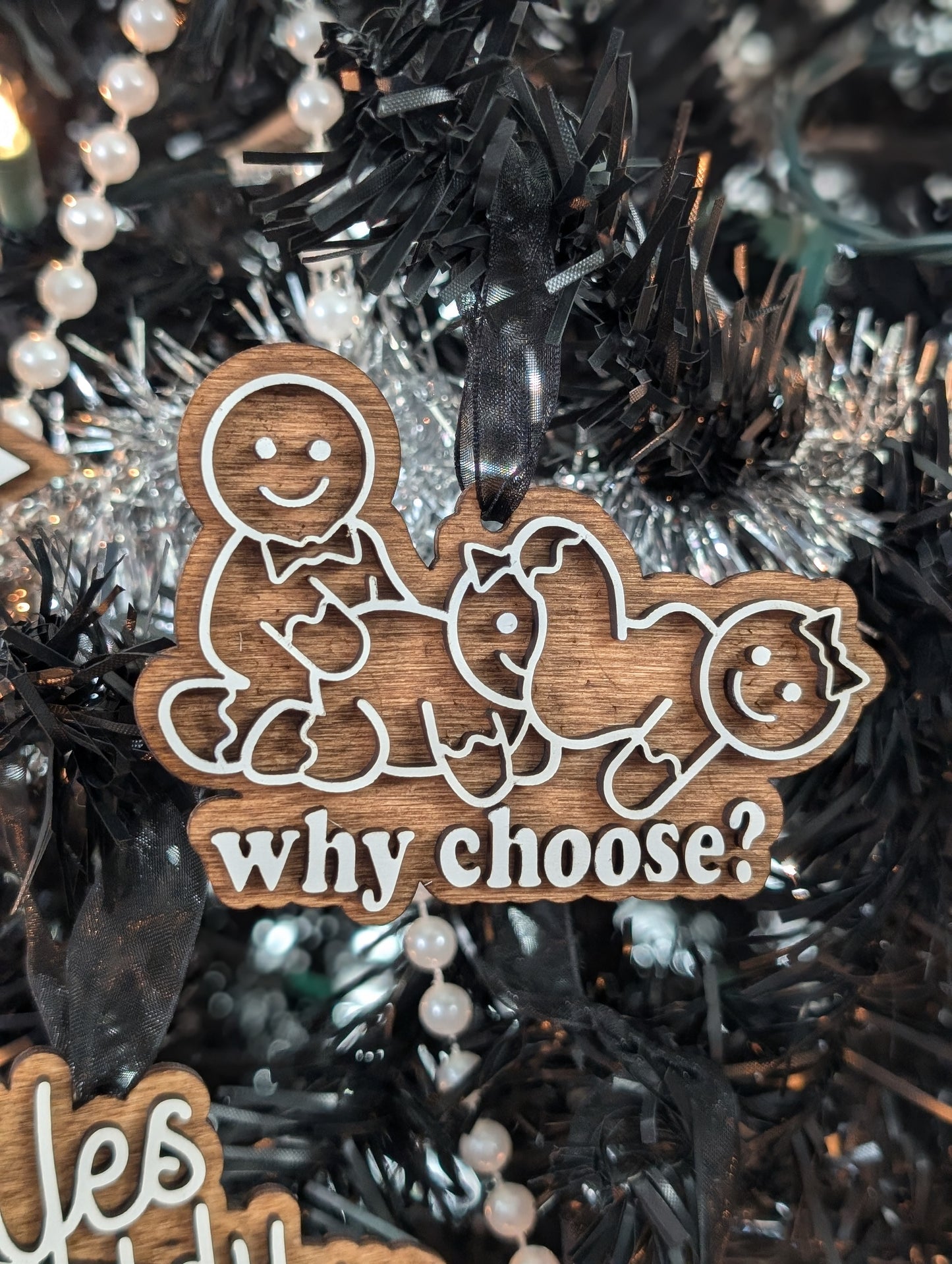 Naughty Gingerbread Holiday Ornaments