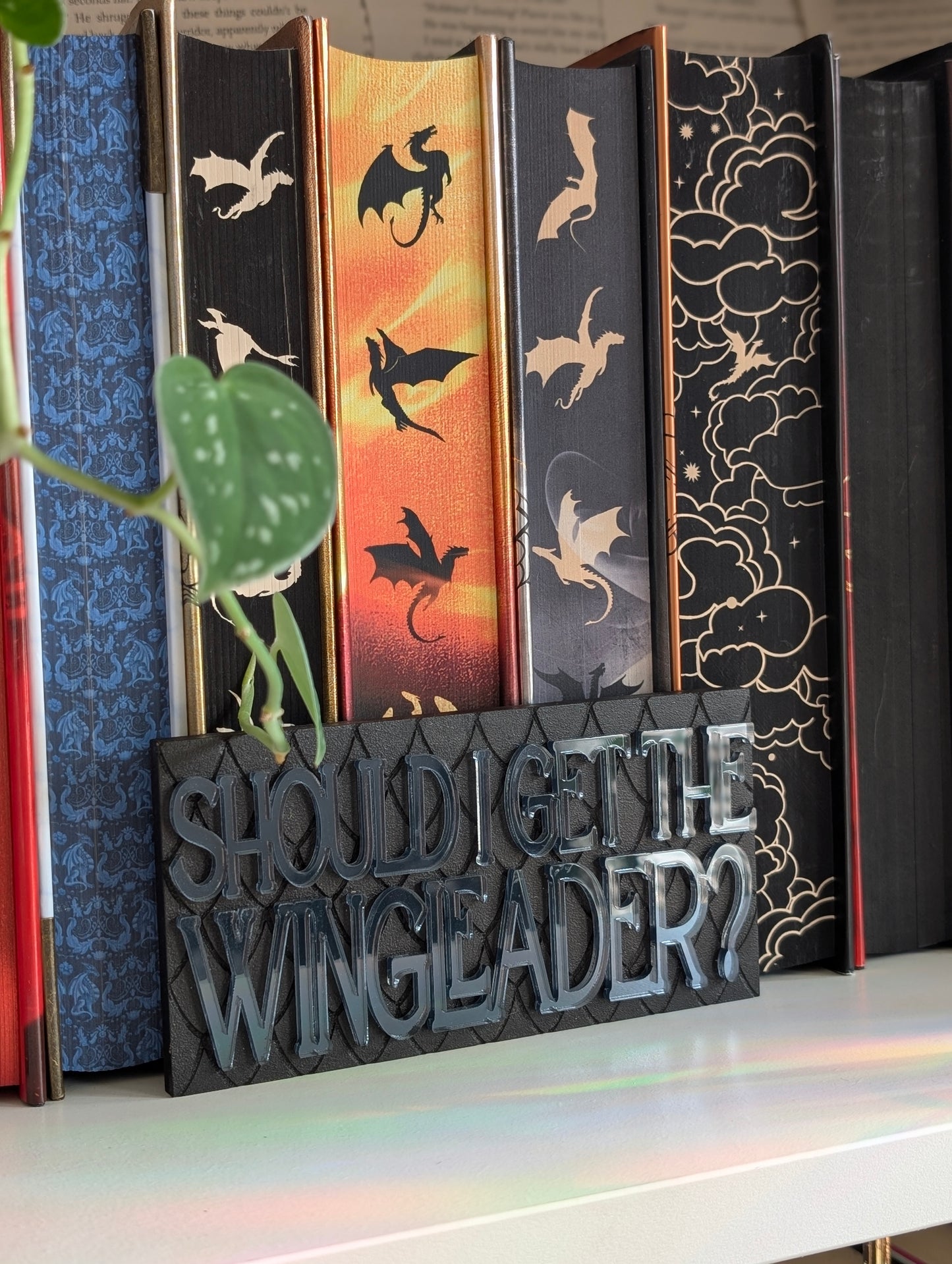 Should I Get The Wingleader |  Licensed Fourth Wing Bookshelf Sign