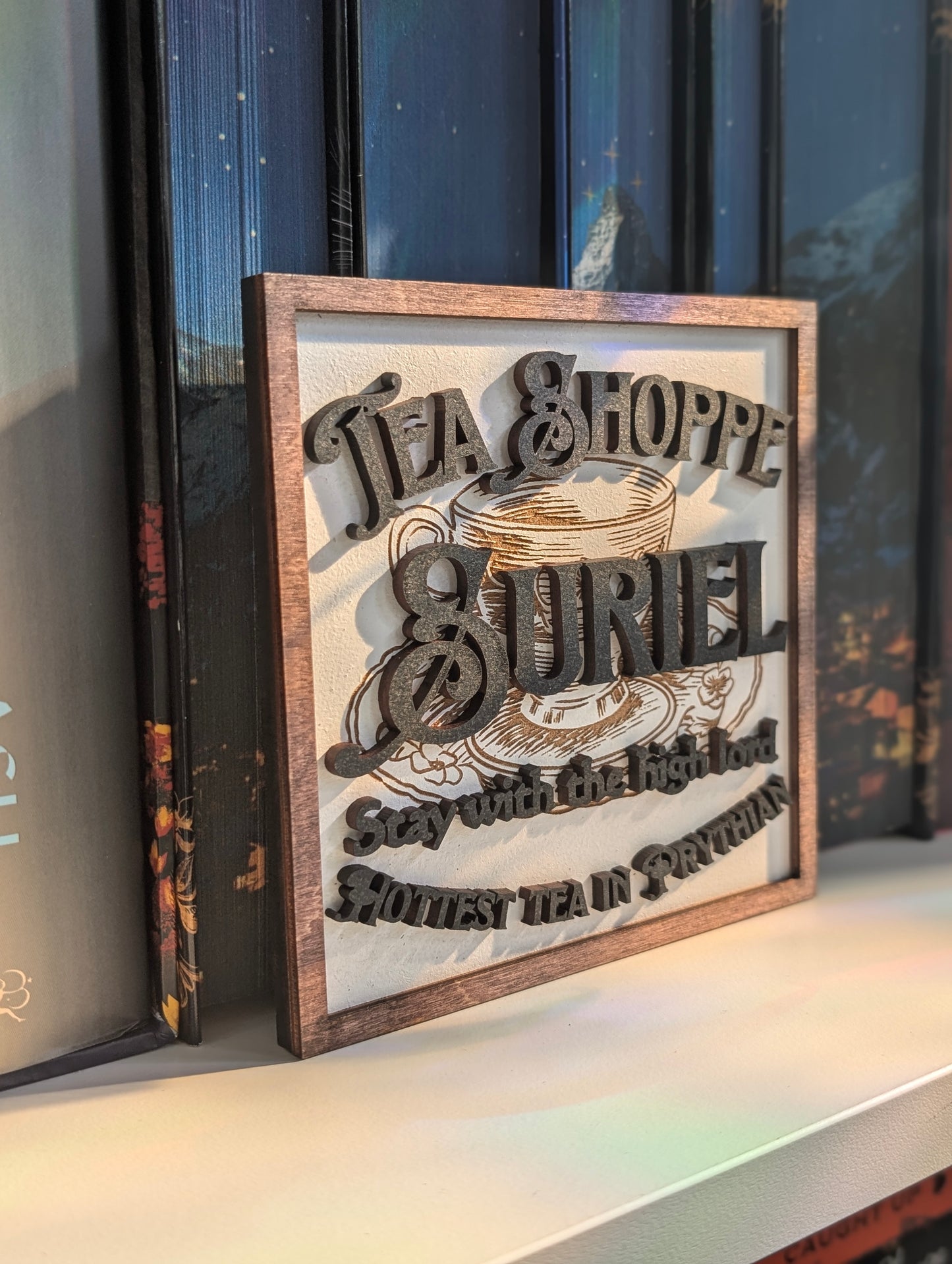 The Suriel Tea Shoppe | Licensed ACOTAR Bookshelf Sign