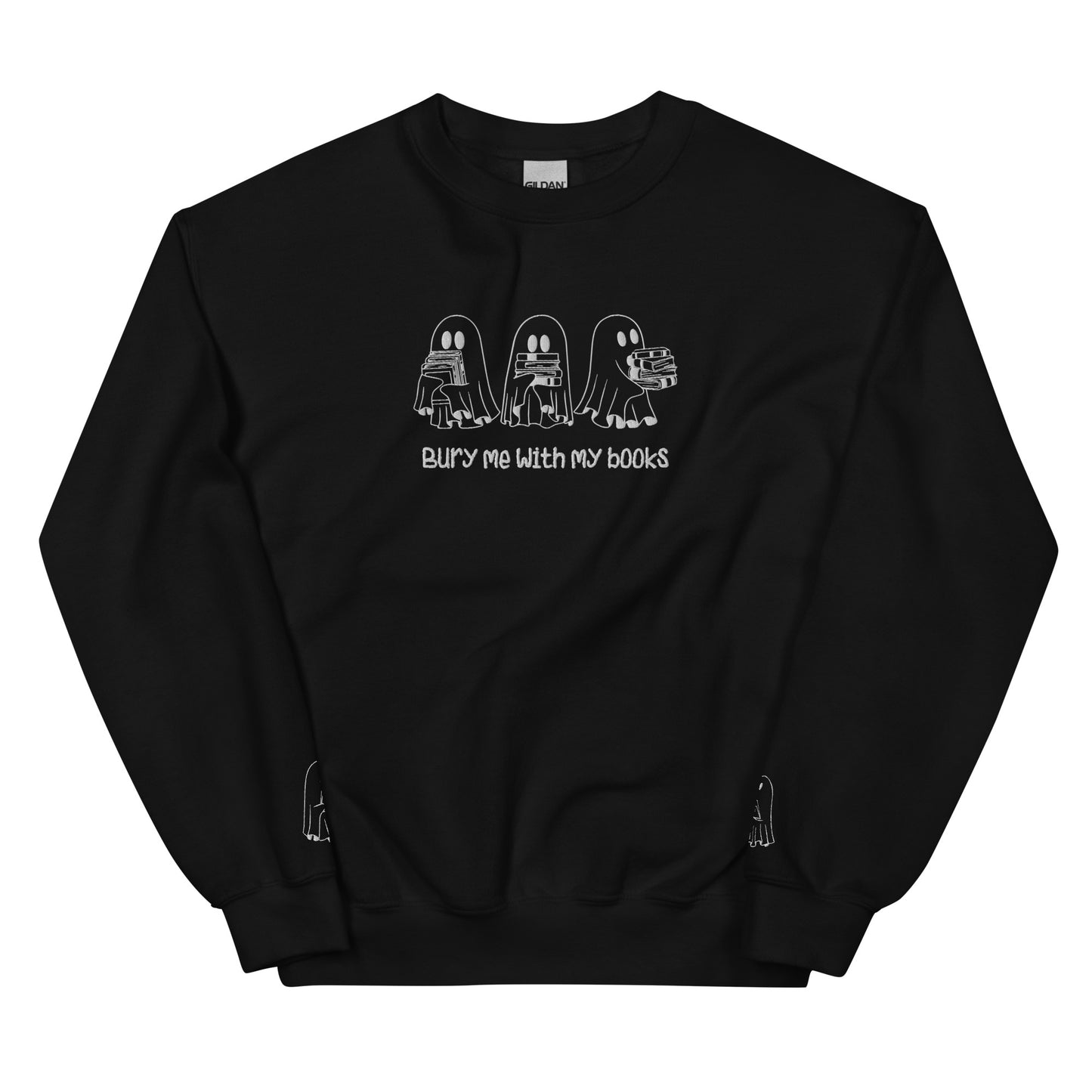 Bury Me With My Books Embroidered Bookish Unisex Sweatshirt - Quill & Cauldron