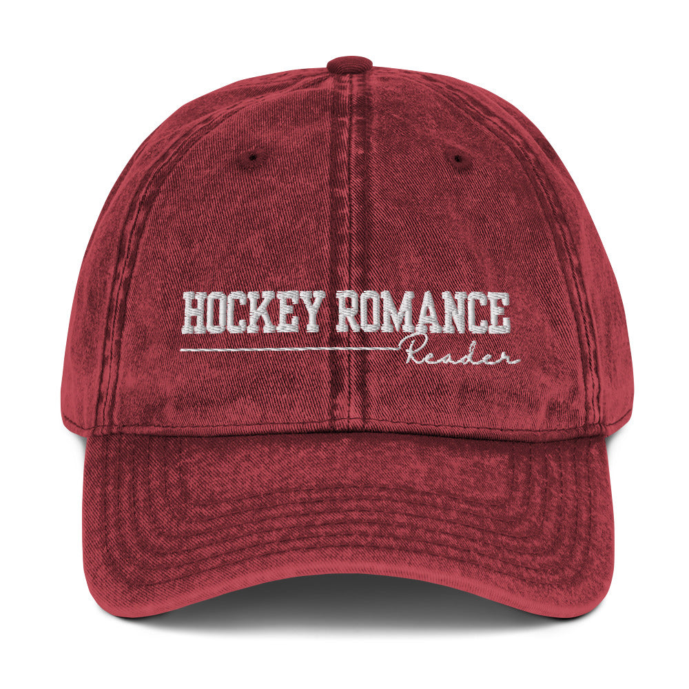 Hockey Romance Reader Embroidered Vintage Cotton Twill Cap - Quill & Cauldron