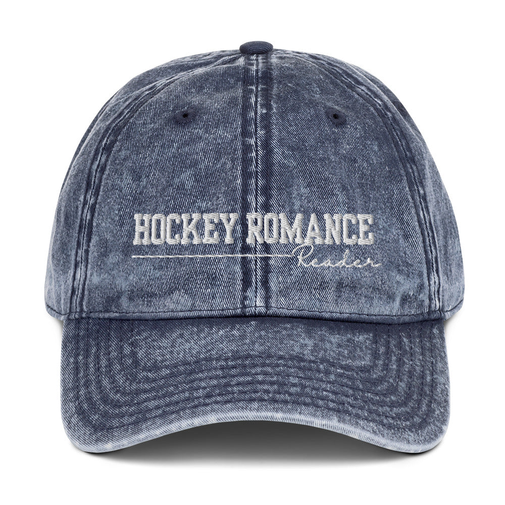 Hockey Romance Reader Embroidered Vintage Cotton Twill Cap - Quill & Cauldron