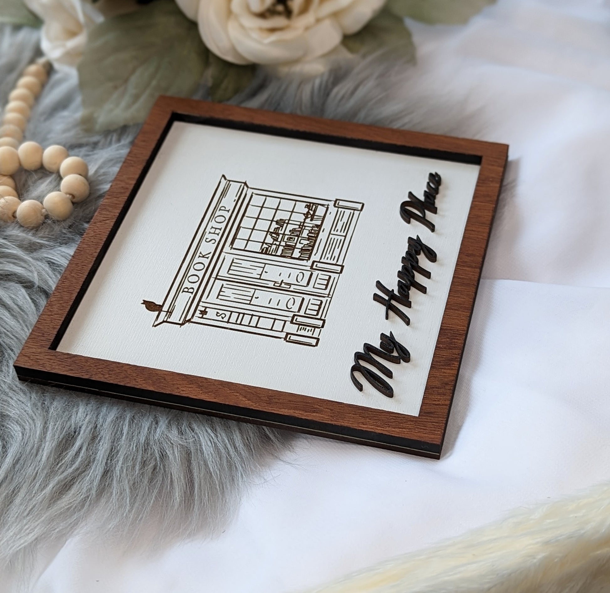 My Happy Place | Bookshelf Sign - Quill & Cauldron