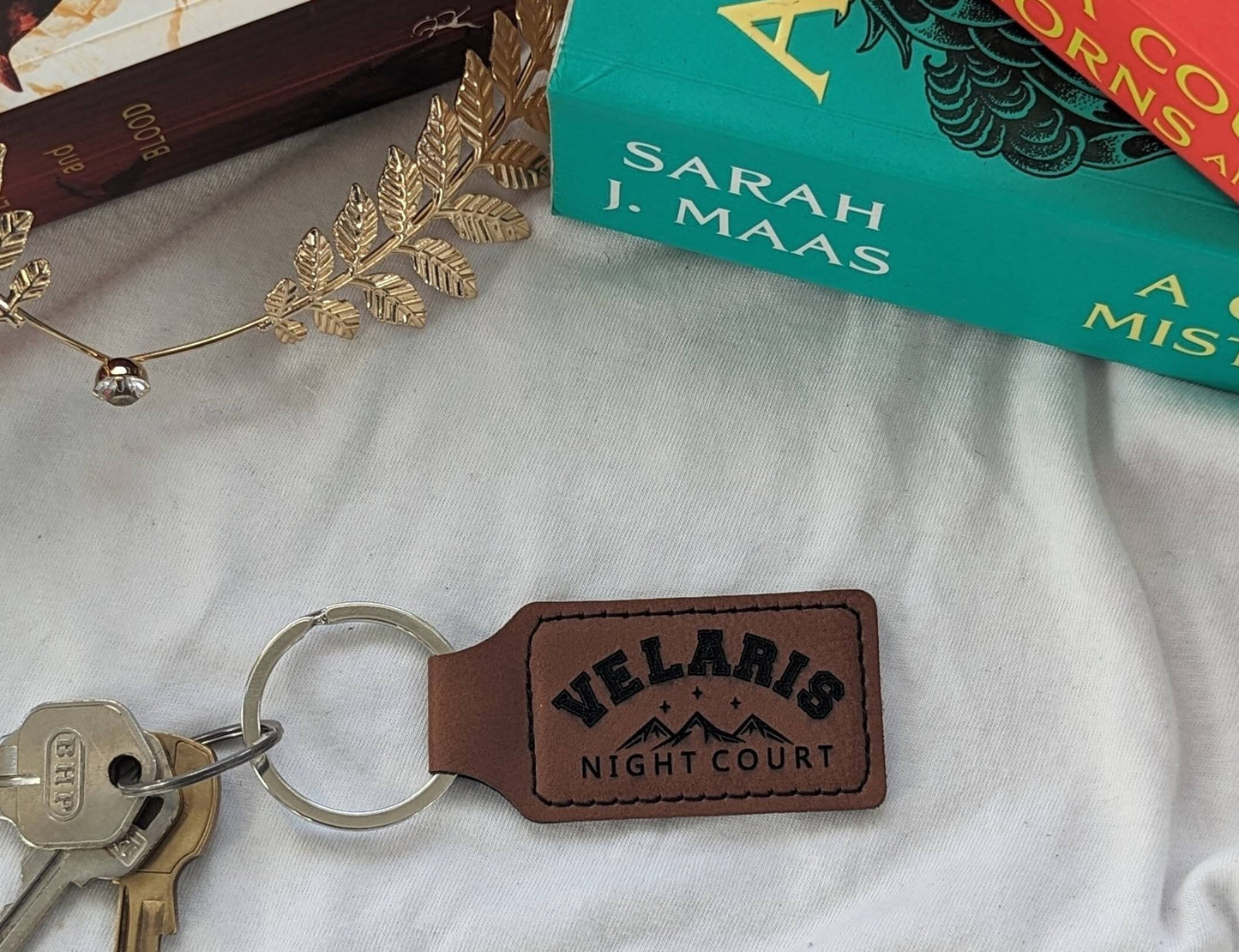 Velaris Night Court | Licensed ACOTAR Leather keychain - Quill & Cauldron