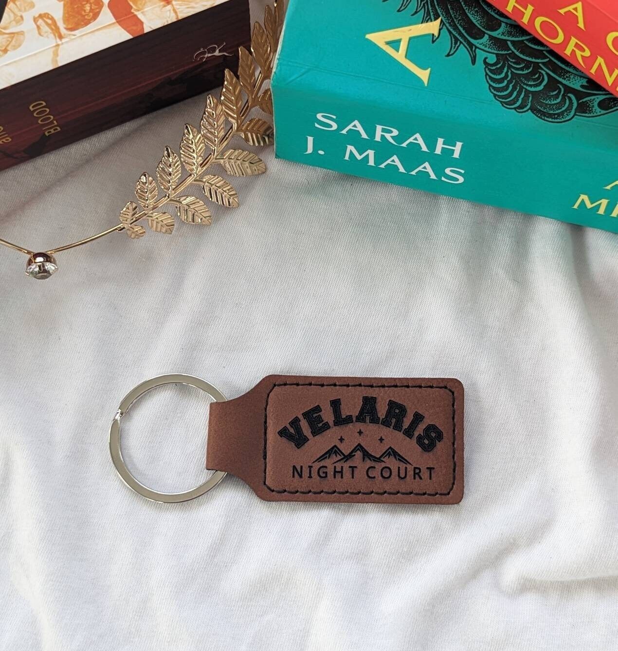 Velaris Night Court | Licensed ACOTAR Leather keychain - Quill & Cauldron