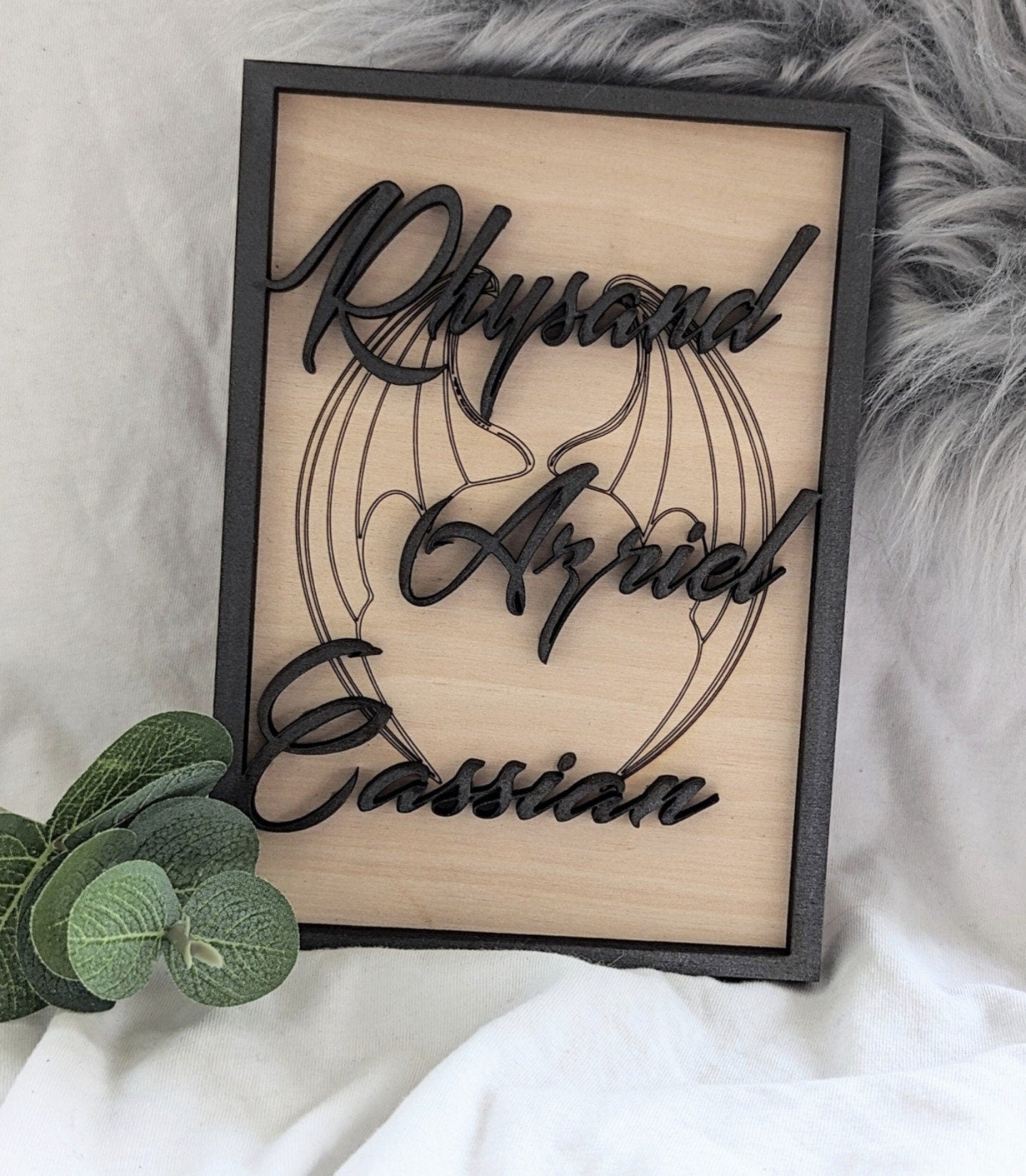 Bat Boys | Licensed ACOTAR Wooden Bookshelf Sign - Quill & Cauldron