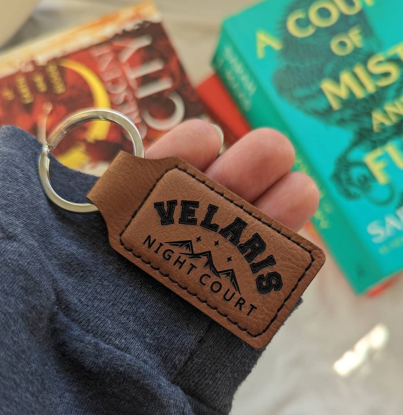 Velaris Night Court | Licensed ACOTAR Leather keychain - Quill & Cauldron